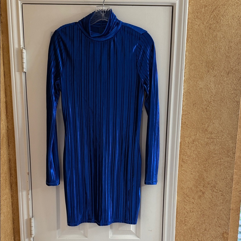 NBD Cobalt Blue Long Sleeve Dress